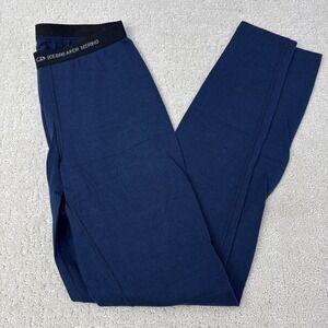 Icebreaker Merino Base Layer Leggings Womens XS Navy Blue Thermal Pants